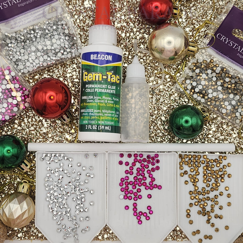 Luna Crystals Christmas Craft Starter Kit - Metallics