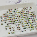 Zodiac Crystals Mixed Sizes Pack of 200 - Metallic Pink