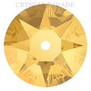 Swarovski 3188 Xirius Lochrose Sew on Stone - Metallic Sunshine