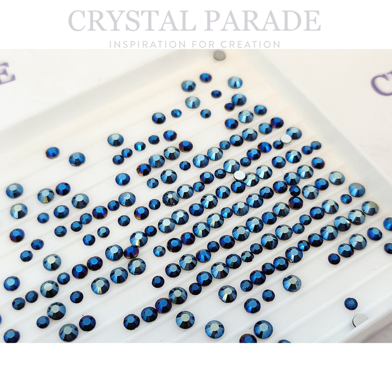 Zodiac Crystals Mixed Sizes Pack of 200 - Mine Blue