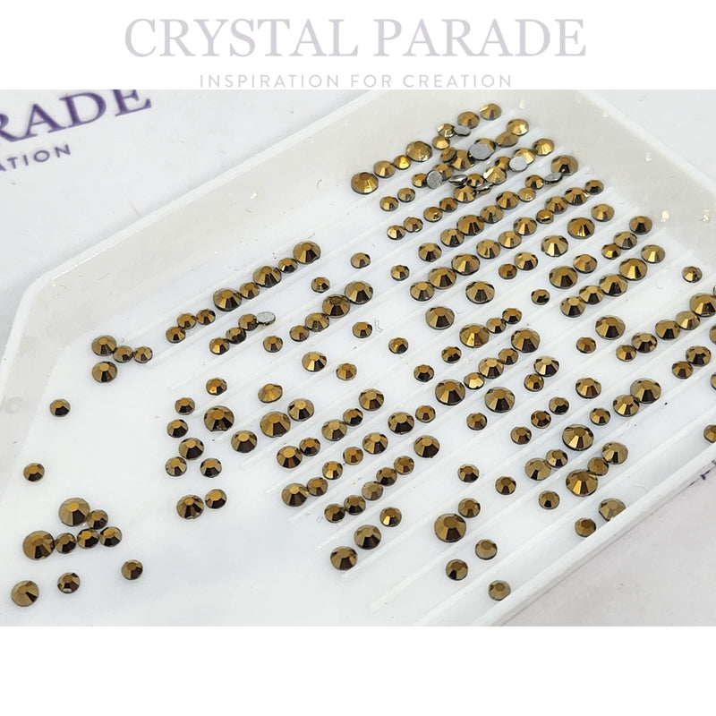 Zodiac Crystals Mixed Sizes Pack of 200 - Mine Gold