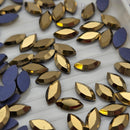 Zodiac Hotfix Navette Shape 4x8mm Mine Gold - Pack of 20