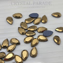 Zodiac Hotfix Peardrop Shape 5x8mm Mine Gold - Pack of 20