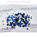 Swarovski & Zodiac Crystal Mix - Moody Blues x100