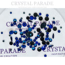 Swarovski & Zodiac Crystal Mix - Moody Blues x100