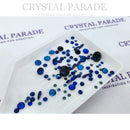 Swarovski & Zodiac Crystal Mix - Moody Blues x100