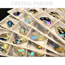 Zodiac Crystal Peardrop Sew on Stone - Moonlight