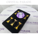 Magnetic Crystal Nail Tip Holder with 5 stands - Light Amethyst