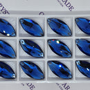 Zodiac Crystal Navette Sew on Stone - Capri Blue