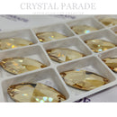 Zodiac Crystal Navette Sew on Stone - Golden Shadow