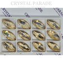 Zodiac Crystal Navette Sew on Stone - Golden Shadow