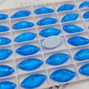 Zodiac Crystal Navette Sew on Stone - Neon Blue Shimmer