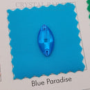 Zodiac Crystal Navette Sew on Stone - Neon Blue Shimmer
