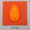 Limited Edition - Zodiac Crystal Peardrop Sew on Stone - Neon Orange