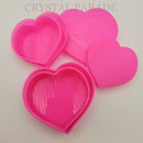 Heart Shaped Flipper Sorting Trays / Crystal Storage Containers
