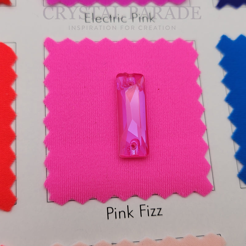 Zodiac Crystal Slim Baguette Sew on Stone - Neon Pink Shimmer