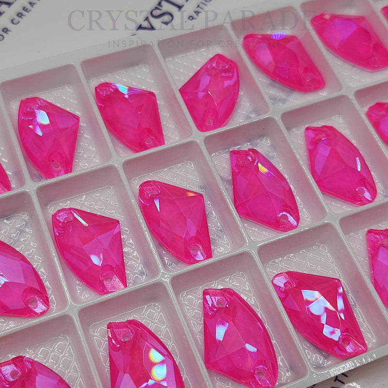 Zodiac Crystal Galactic Sew on Stone - Neon Pink Shimmer