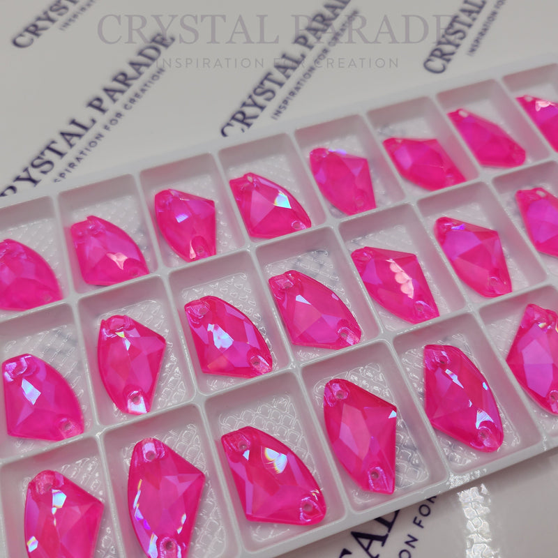 Zodiac Crystal Galactic Sew on Stone - Neon Pink Shimmer