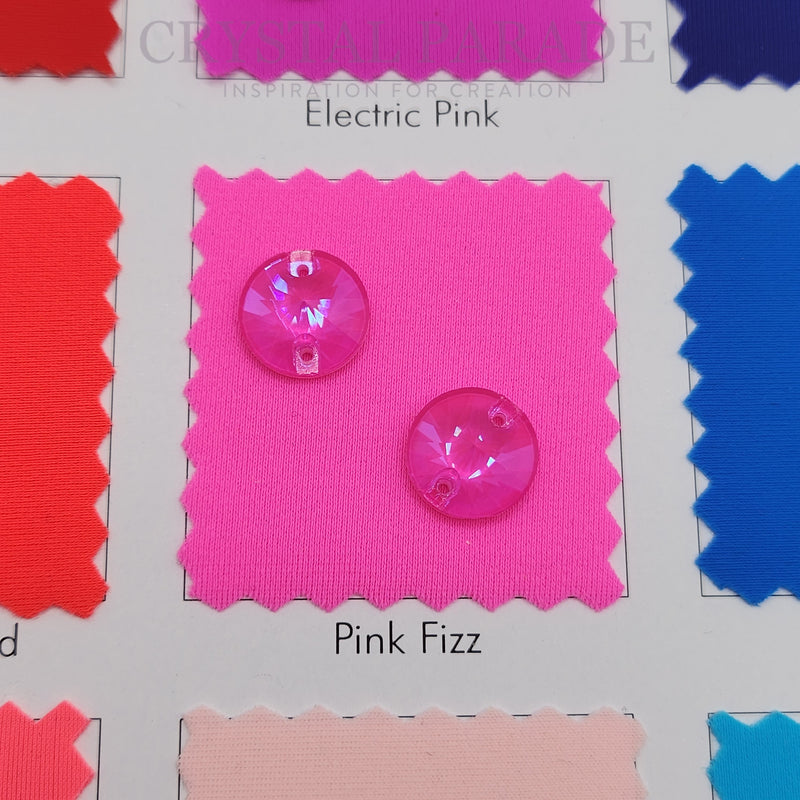 Zodiac Rivoli Sew on Stone - Neon Pink Shimmer