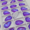 Zodiac Crystal Peardrop Sew on Stone - Neon Violet Shimmer