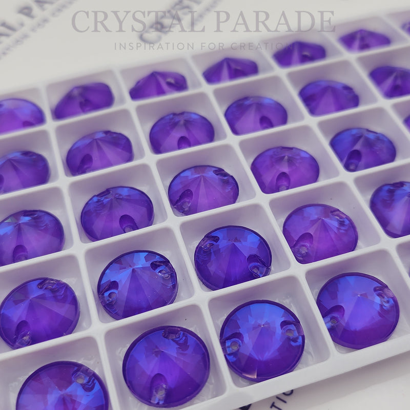 Zodiac Rivoli Sew on Stone - Neon Violet Shimmer