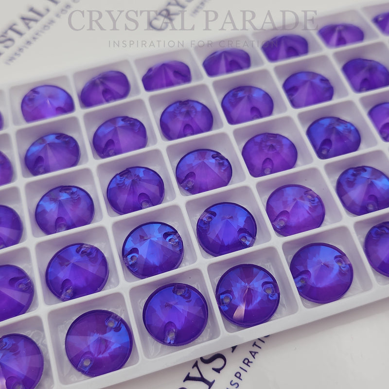 Zodiac Rivoli Sew on Stone - Neon Violet Shimmer