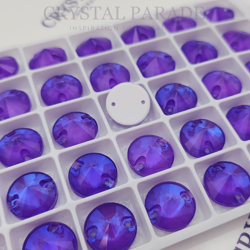 Zodiac Rivoli Sew on Stone - Neon Violet Shimmer