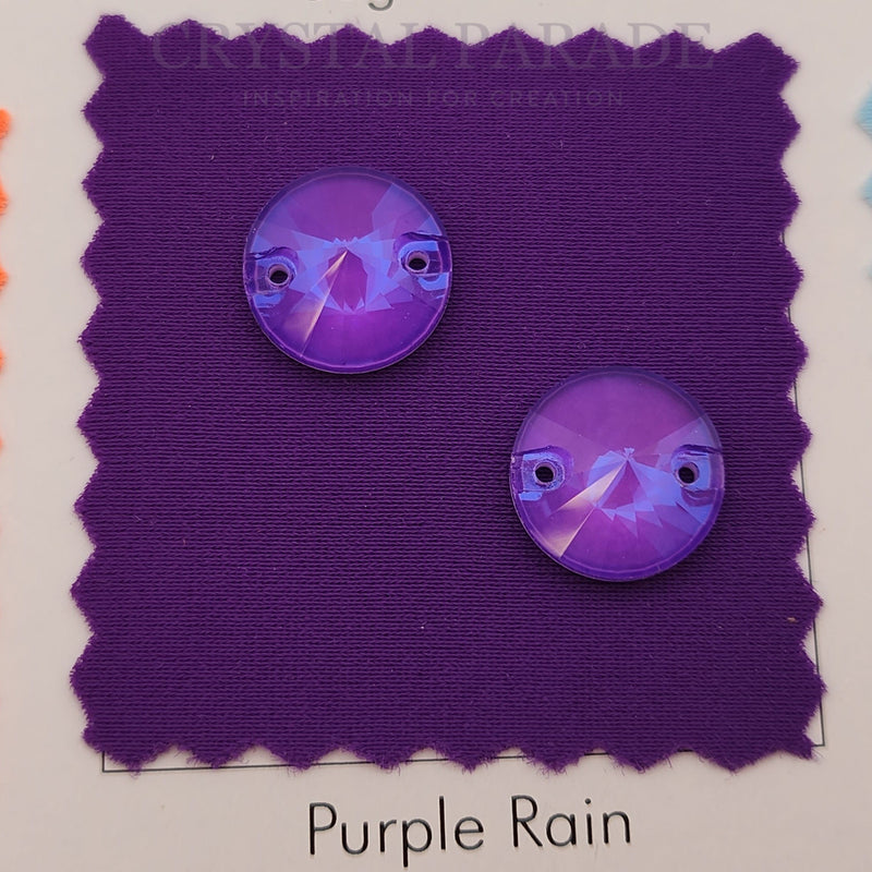 Zodiac Rivoli Sew on Stone - Neon Violet Shimmer