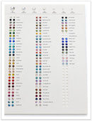 Zodiac Flatback Crystals Colour Chart