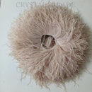 Corded Ostrich Feathers 3ply - Nude 1 metre