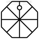 Octagon Chandelier Crystals (One Hole) - Peridot