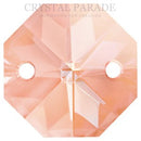 Octagon Chandelier Crystals (One Hole) - Capri Gold