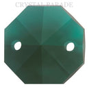 Octagon Chandelier Crystals (One Hole) - Emerald