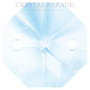 Octagon Chandelier Crystals (One Hole) - Light Blue