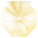 Octagon Chandelier Crystals (Three Holes) - Light Brown