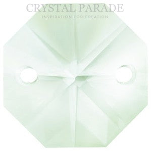 Octagon Chandelier Crystals (Four Holes) - Light Green