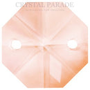 Octagon Chandelier Crystals (No Holes) - Light Orange
