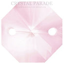 Octagon Chandelier Crystals (Three Holes) - Light Pink