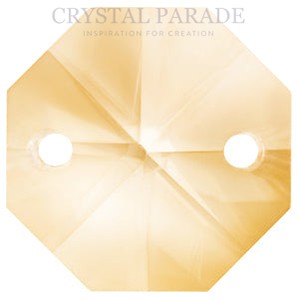 Octagon Chandelier Crystals (Four Holes) - Light Tawny