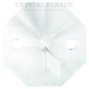 Octagon Chandelier Crystals (Three Holes) - Sage Green