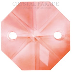 Octagon Chandelier Crystals (Four Holes) - Sweet Orange