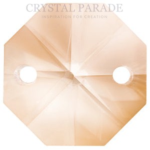 Octagon Chandelier Crystals (Four Holes) - Tawny