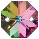 Octagon Chandelier Crystals (Three Holes) - Vitrail Green