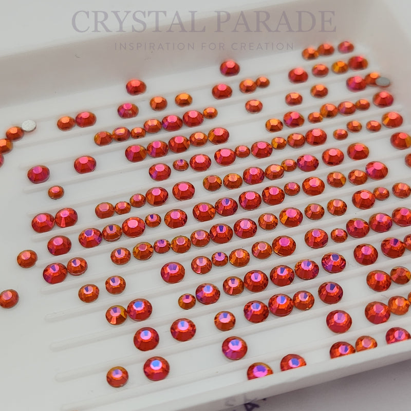 Zodiac Crystals Mixed Sizes Pack of 200 - Orange Shine
