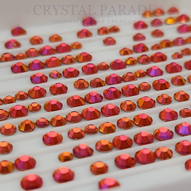 Zodiac Crystals Mixed Sizes Pack of 200 - Orange Shine