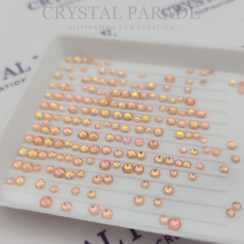 Zodiac Crystals Mixed Sizes Pack of 200 - Peach Mocha Opal