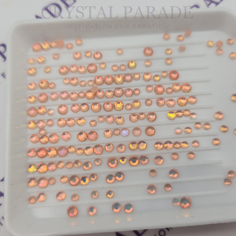 Zodiac Crystals Mixed Sizes Pack of 200 - Peach Mocha Opal