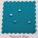 Luna Non Hotfix Rhinestones - Peacock Blue Satin