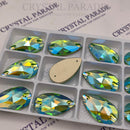 Zodiac Crystal Peardrop Sew on Stone - Peridot Shimmer
