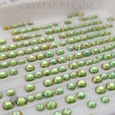 Zodiac Crystals Mixed Sizes Pack of 200 - Peridot Shine